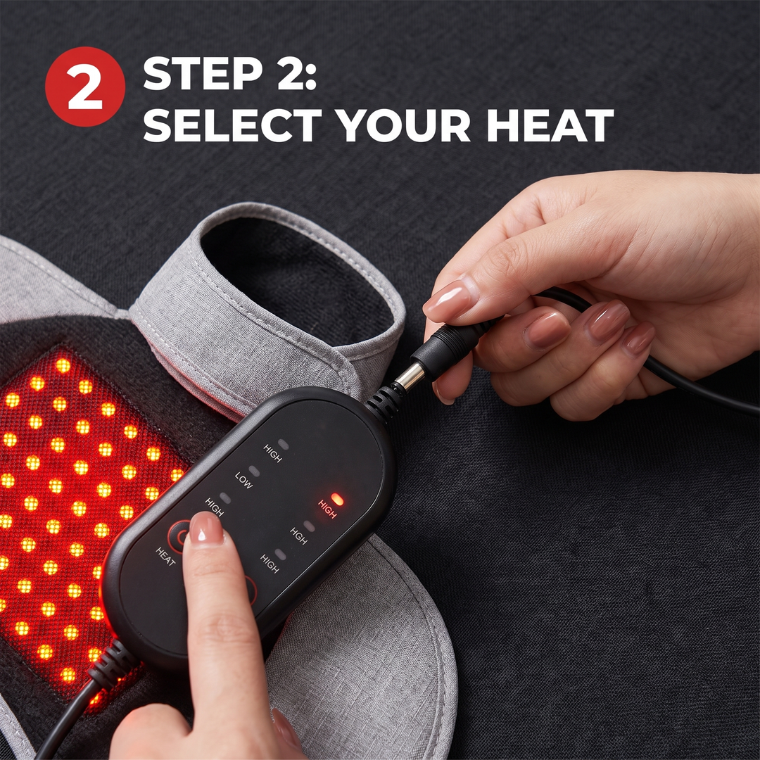 Weighted Heating Pad for Neck Shoulders Back Pain Relief 3 Heat Settings Electric Heat Pad Physiotherapy Recovery Home Use Gift for Women Men - How It Works Step 2 Select Your Heat
