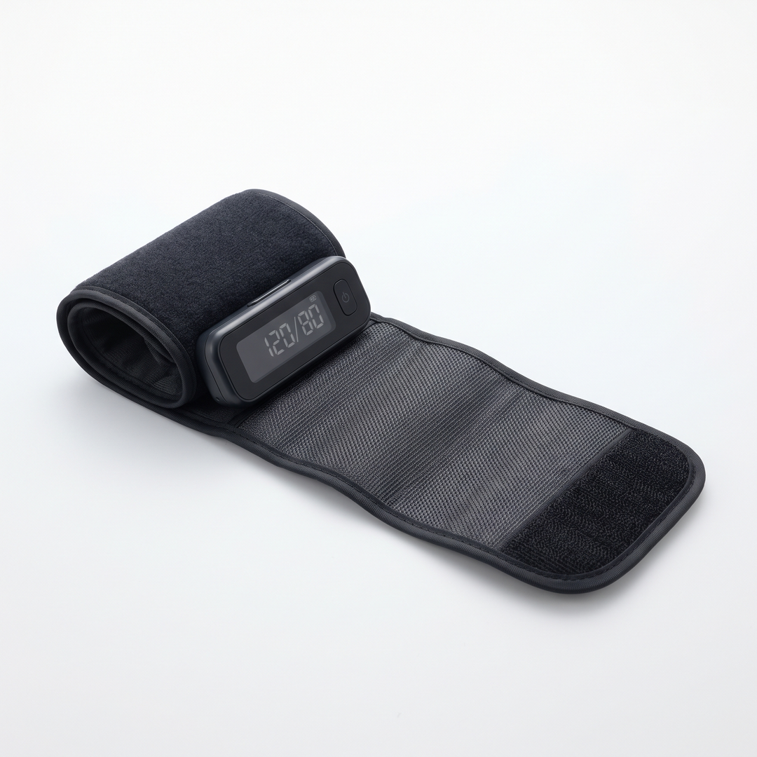 Wrist cuff wrap-around design with hook-and-loop fastening strap