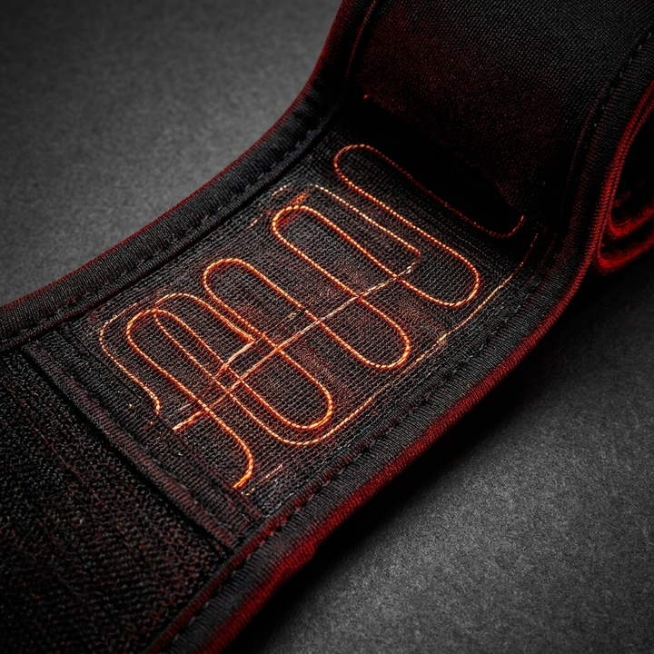 Close-up of the internal heating element delivering adjustable warmth
