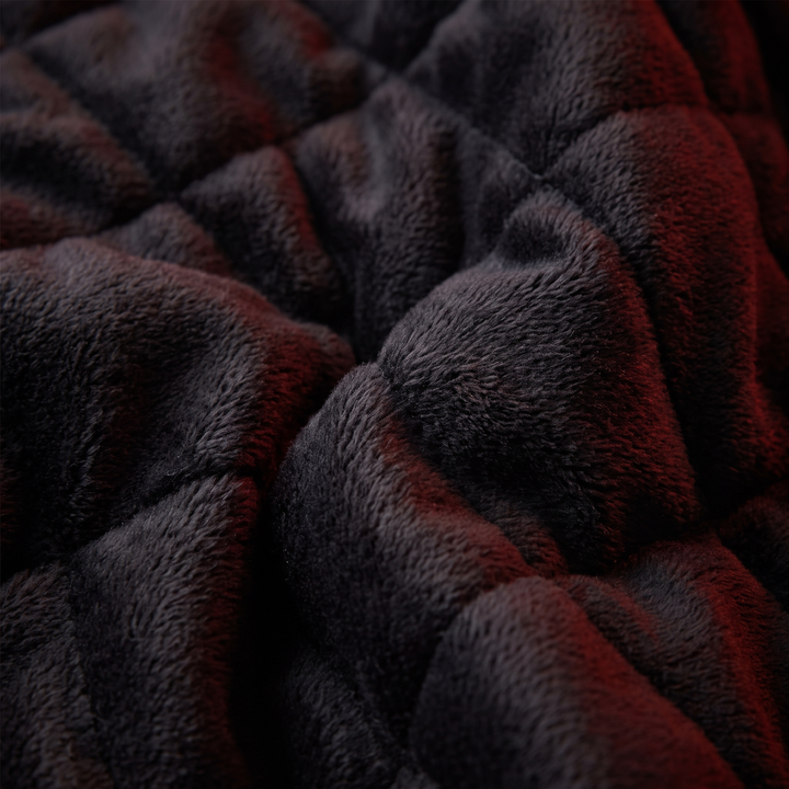 Close-up of the soft quilted inner lining fabric of the warmth wrap