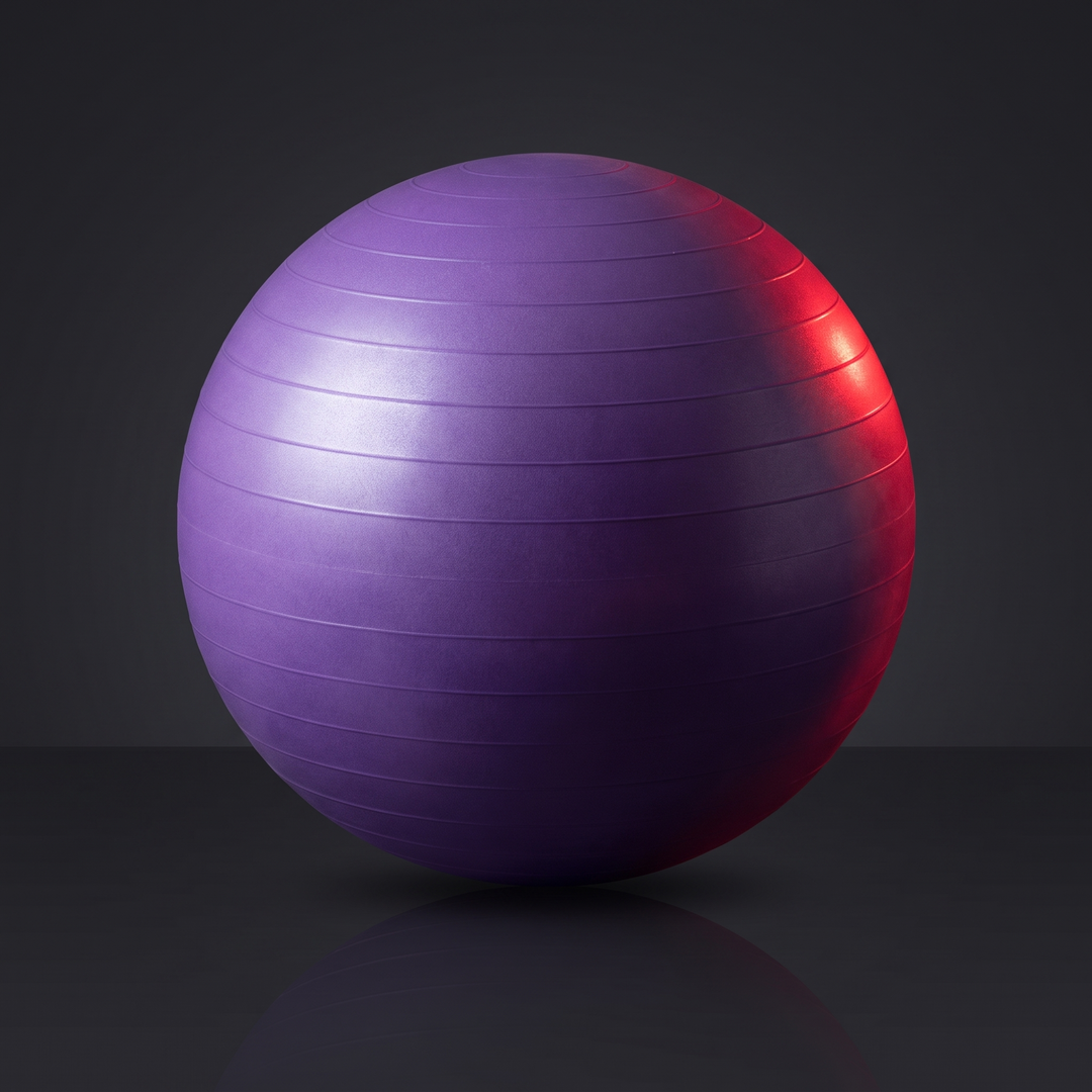 Professional Yoga Fitness Ball Anti-Burst Exercise Ball for Women Pilates Core Stability Balance Training Home Gym Workout Ball 25cm 55cm 75cm - Macaron Purple