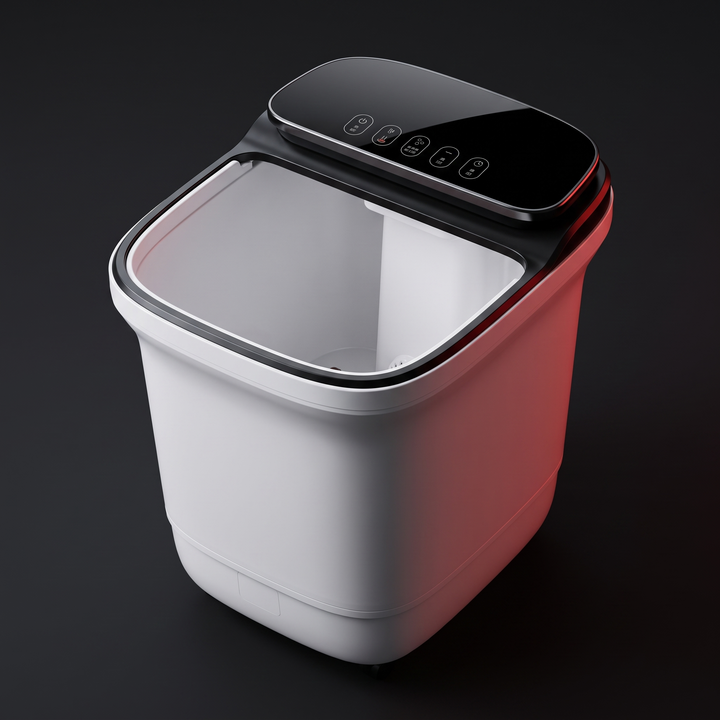 Portable Electric Foot Bath Spa with Heat Function Foot Soak Basin Massager Drainage Pipe Home Use Recovery Relaxation
