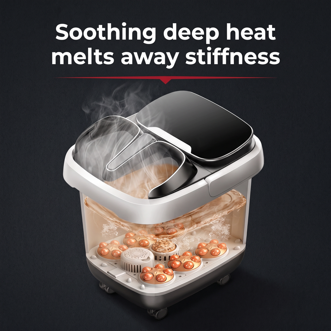 Portable Electric Foot Bath Spa with Heat Function Foot Soak Basin Massager Drainage Pipe Home Use Recovery Relaxation