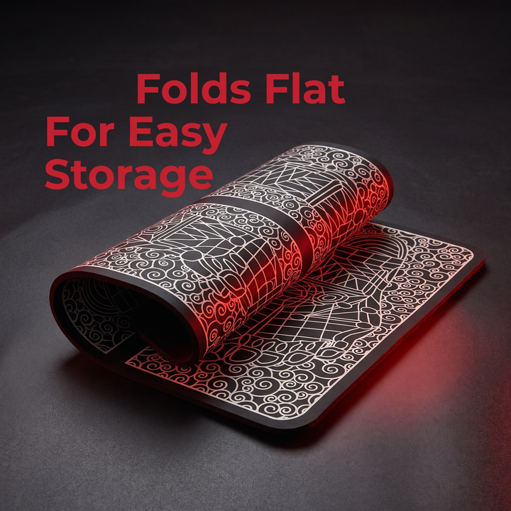 Portable EMS Foot Massager Pad – folds flat for easy storage