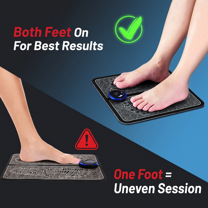 Portable EMS Foot Massager Pad – best results with both feet on