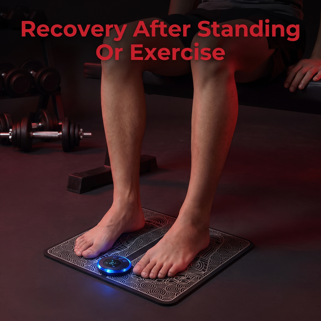 Portable EMS Foot Massager Pad – recovery after standing or exercise