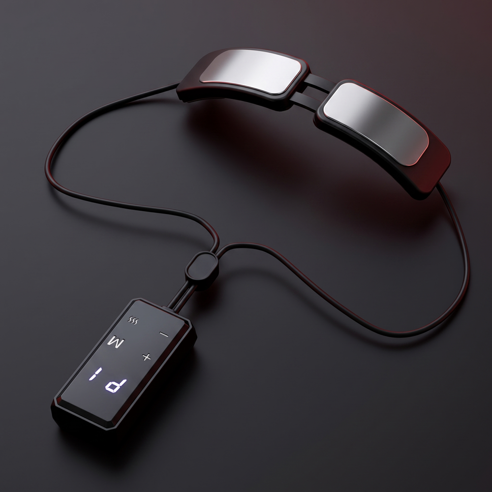 Portable EMS Neck Massager with Heat Wearable Electric Pulse Neck Massage Device Adjustable Intensity Multiple Modes Neck Shoulder Muscle Relief Recovery Home Office Use