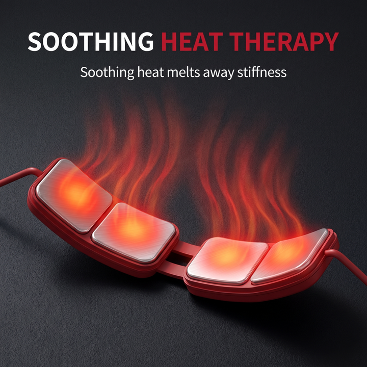 Portable EMS Neck Massager with Heat Wearable Electric Pulse Neck Massage Device Adjustable Intensity Multiple Modes Neck Shoulder Muscle Relief Recovery Home Office Use