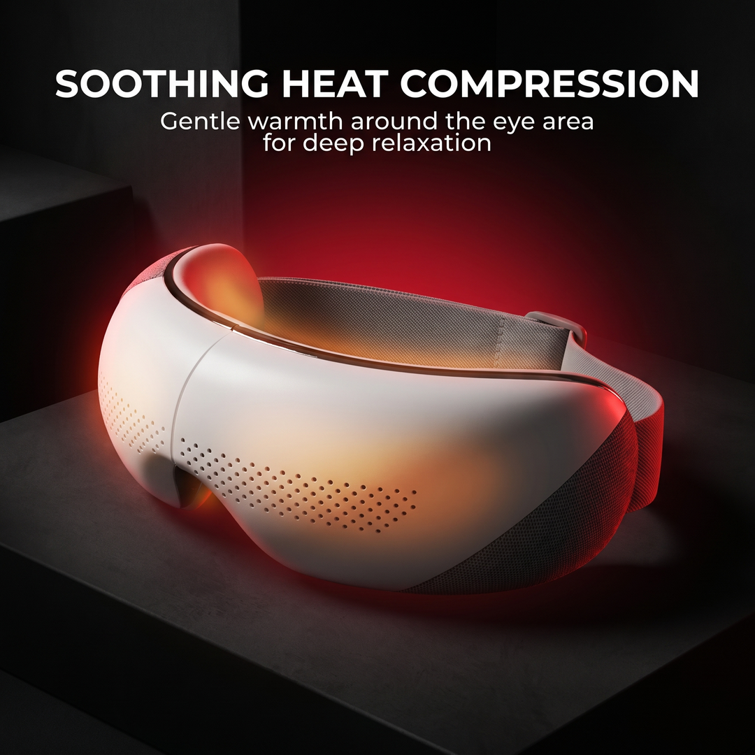 Portable Eye Massager with Bluetooth Music Heat Compression Vibration Sleep Eye Mask 4 Mode Eye Care Device for Relaxation Recovery