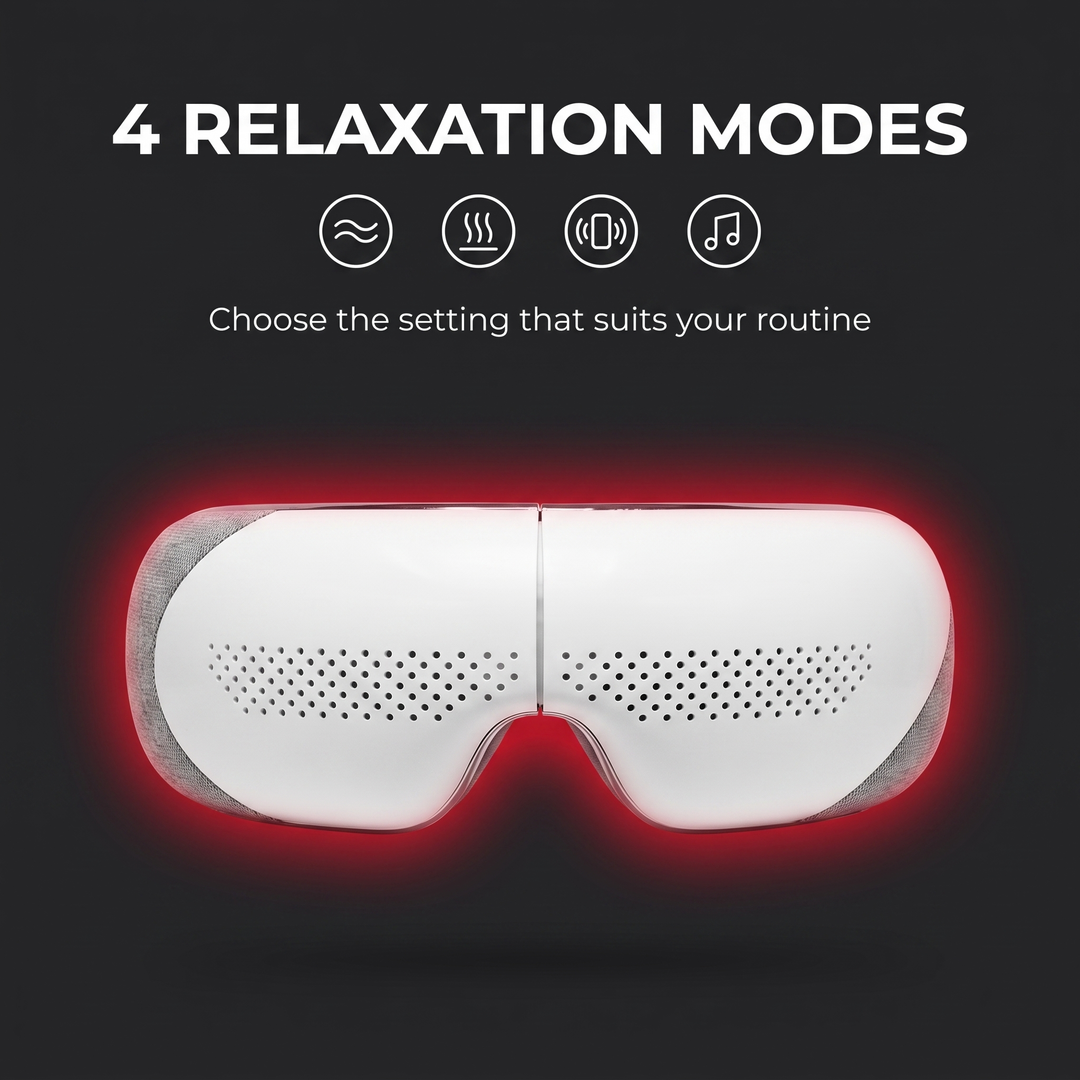 Portable Eye Massager with Bluetooth Music Heat Compression Vibration Sleep Eye Mask 4 Mode Eye Care Device for Relaxation Recovery
