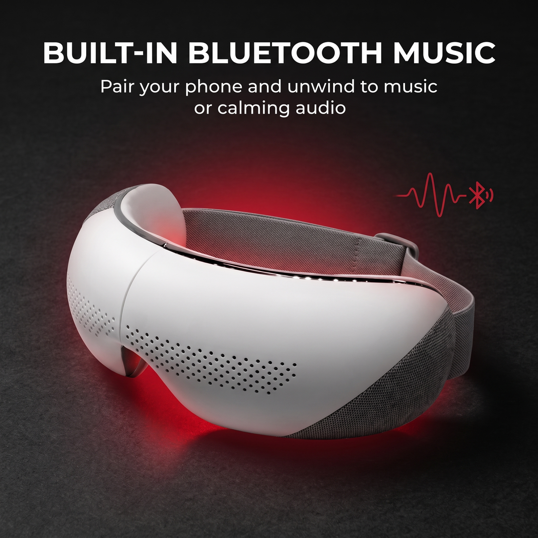 Portable Eye Massager with Bluetooth Music Heat Compression Vibration Sleep Eye Mask 4 Mode Eye Care Device for Relaxation Recovery