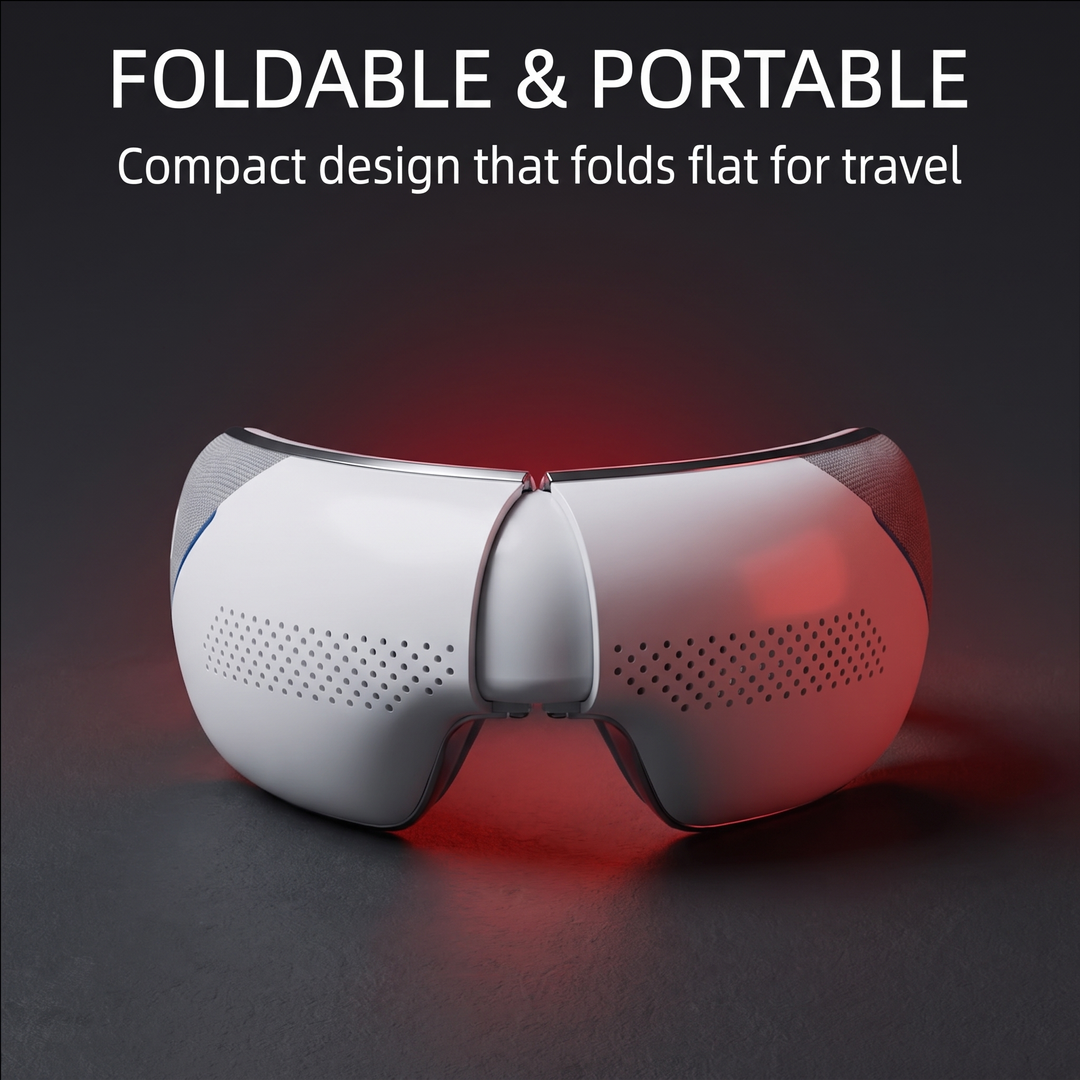 Portable Eye Massager with Bluetooth Music Heat Compression Vibration Sleep Eye Mask 4 Mode Eye Care Device for Relaxation Recovery