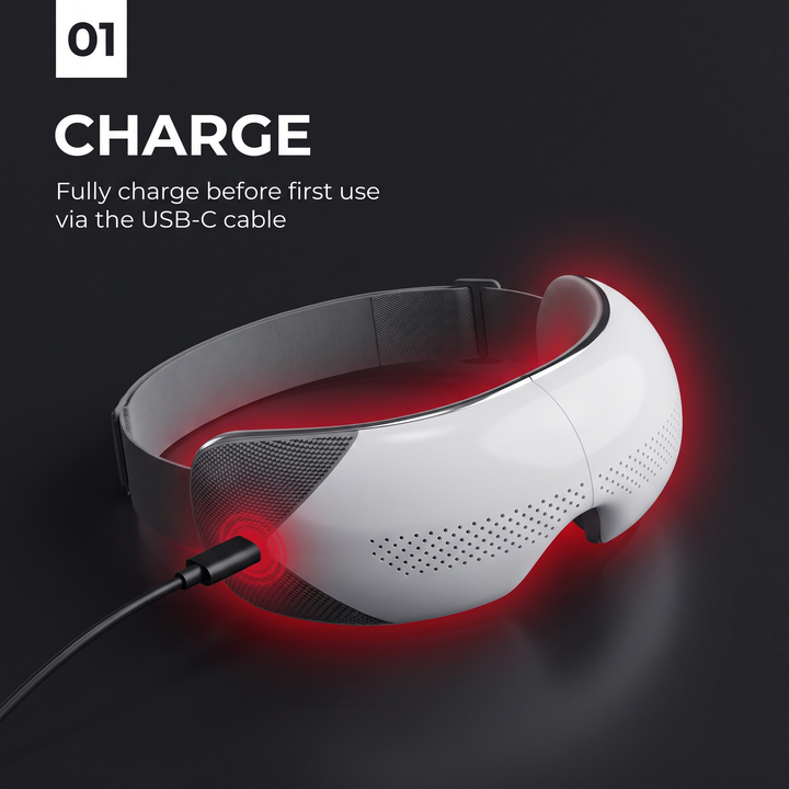 Portable Eye Massager with Bluetooth Music Heat Compression Vibration Sleep Eye Mask 4 Mode Eye Care Device for Relaxation Recovery