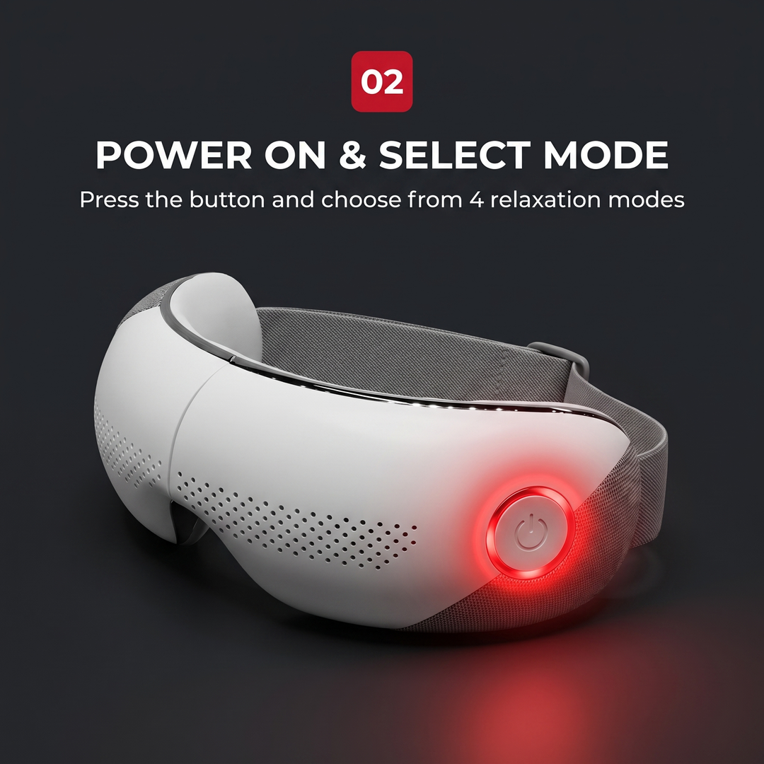 Portable Eye Massager with Bluetooth Music Heat Compression Vibration Sleep Eye Mask 4 Mode Eye Care Device for Relaxation Recovery