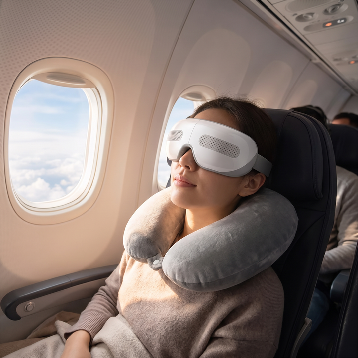 Portable Eye Massager with Bluetooth Music Heat Compression Vibration Sleep Eye Mask 4 Mode Eye Care Device for Relaxation Recovery