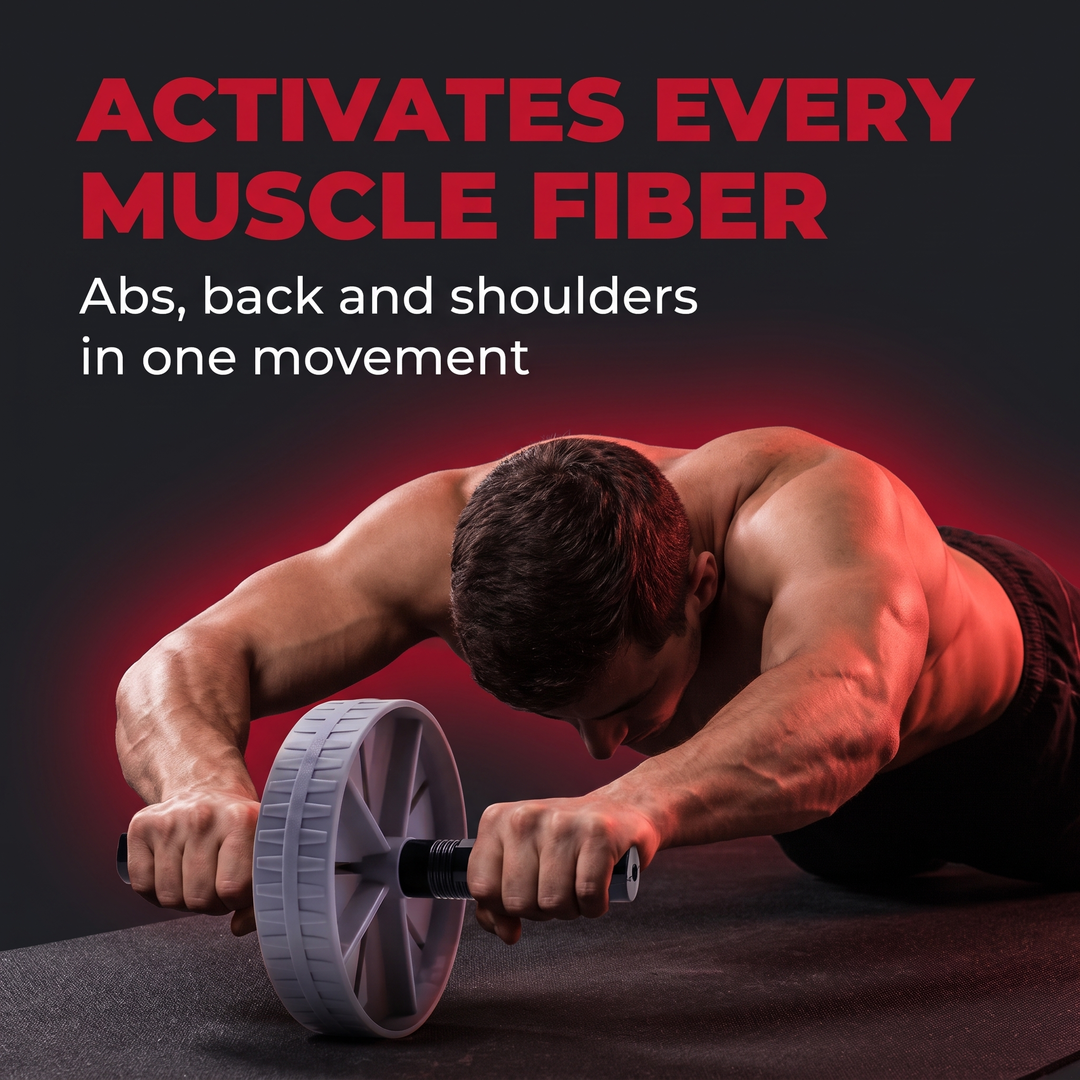 Professional Ab Roller Wheel Core Trainer Non-Slip Abdominal Exercise Wheel Home Gym Workout Equipment for Core Stability Strength Training