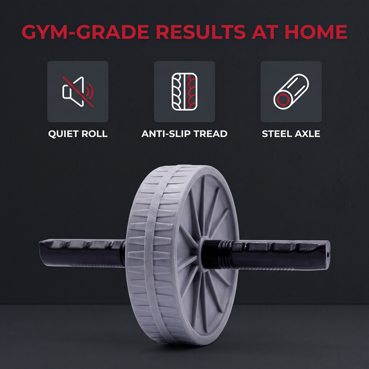 Professional Ab Roller Wheel Core Trainer Non-Slip Abdominal Exercise Wheel Home Gym Workout Equipment for Core Stability Strength Training