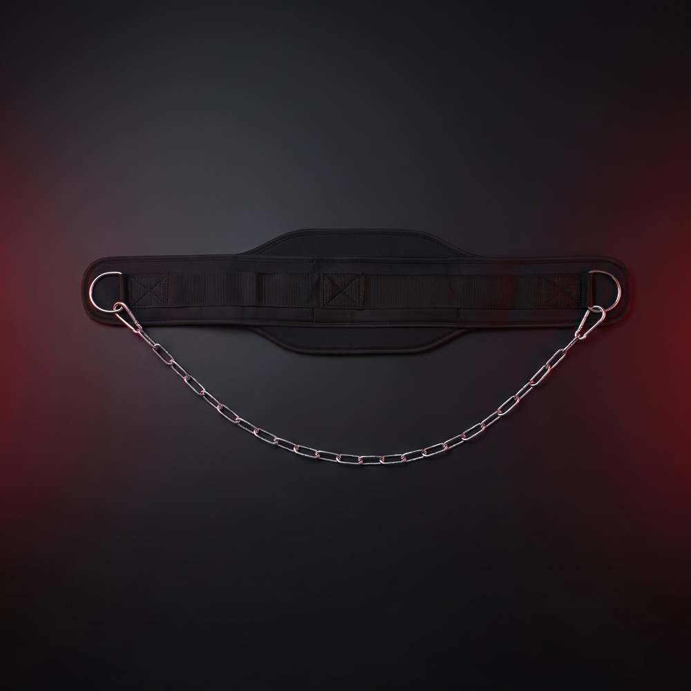 Professional Dip Belt with Chain Weight Lifting Belt for Pull Ups Dips Strength Training Bodybuilding Home Gym Fitness Weighted Belt