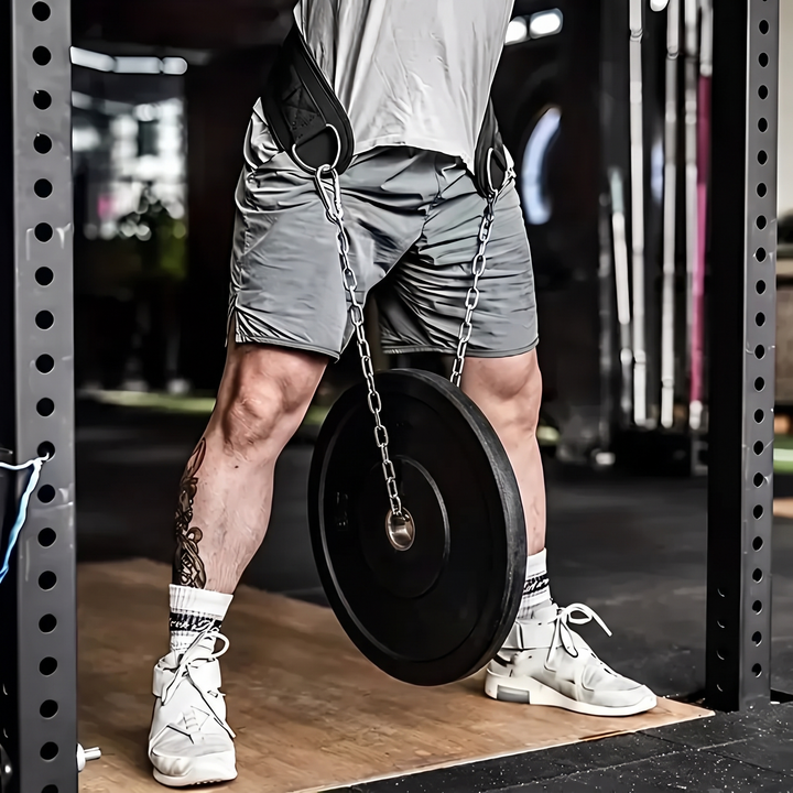 Professional Dip Belt with Chain Weight Lifting Belt for Pull Ups Dips Strength Training Bodybuilding Home Gym Fitness Weighted Belt