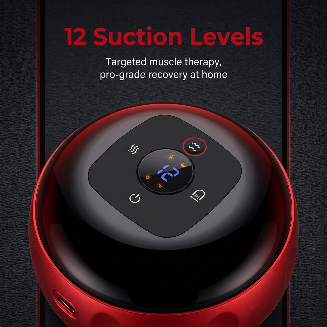 Professional Electric Cupping Massager with Heat and Suction Back Neck Shoulder Muscle Relief Adjustable Suction Cup Therapy Device Home Recovery