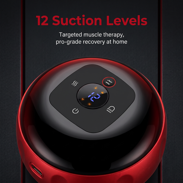 Professional Electric Cupping Massager with Heat and Suction Back Neck Shoulder Muscle Relief Adjustable Suction Cup Therapy Device Home Recovery
