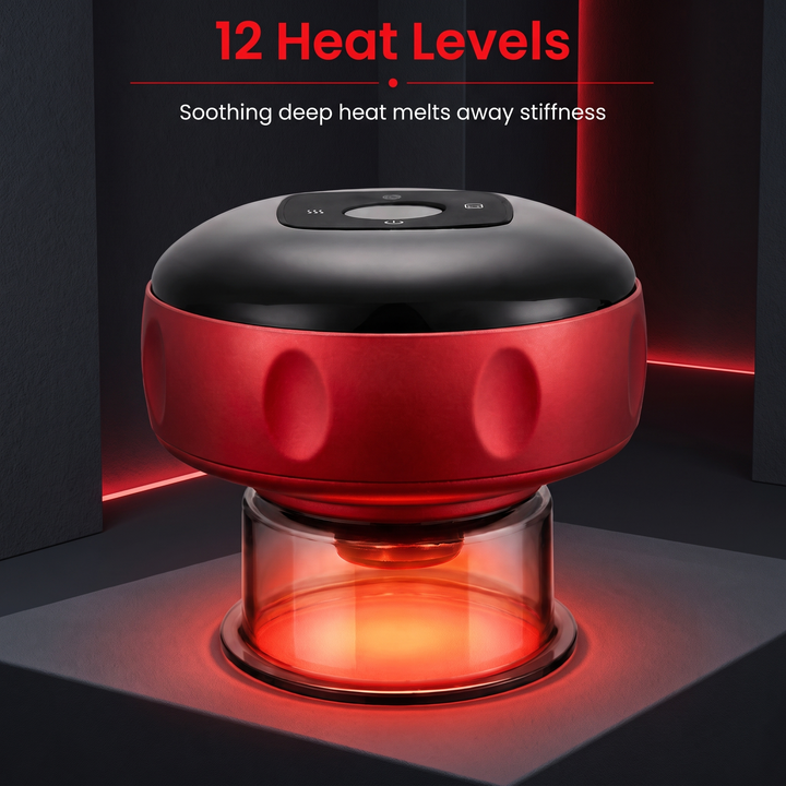 Professional Electric Cupping Massager with Heat and Suction Back Neck Shoulder Muscle Relief Adjustable Suction Cup Therapy Device Home Recovery