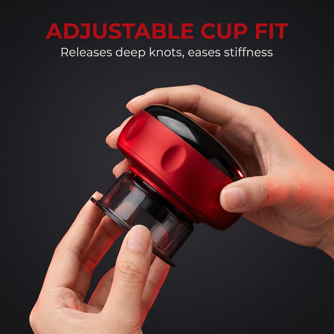 Professional Electric Cupping Massager with Heat and Suction Back Neck Shoulder Muscle Relief Adjustable Suction Cup Therapy Device Home Recovery