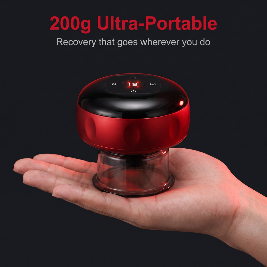 Professional Electric Cupping Massager with Heat and Suction Back Neck Shoulder Muscle Relief Adjustable Suction Cup Therapy Device Home Recovery