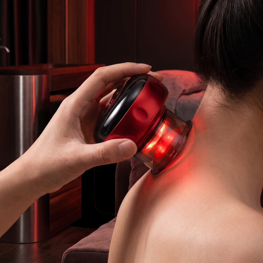 Professional Electric Cupping Massager with Heat and Suction Back Neck Shoulder Muscle Relief Adjustable Suction Cup Therapy Device Home Recovery