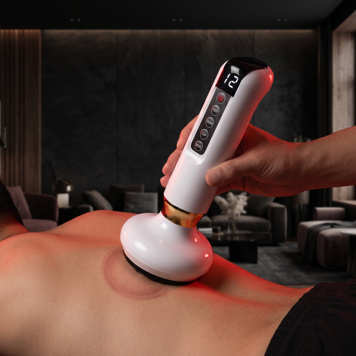 Professional Electric Vacuum Cupping Set with Heating Gua Sha Scraping Tool Suction Cup Massage Device Body Muscle Recovery Home Use