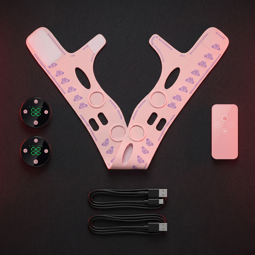 Professional EMS Face Lifting Strap Chin Jaw Contouring Facial Toning Device Portable Skin Firming Face Sculpting Bandage for Daily Skincare Routine