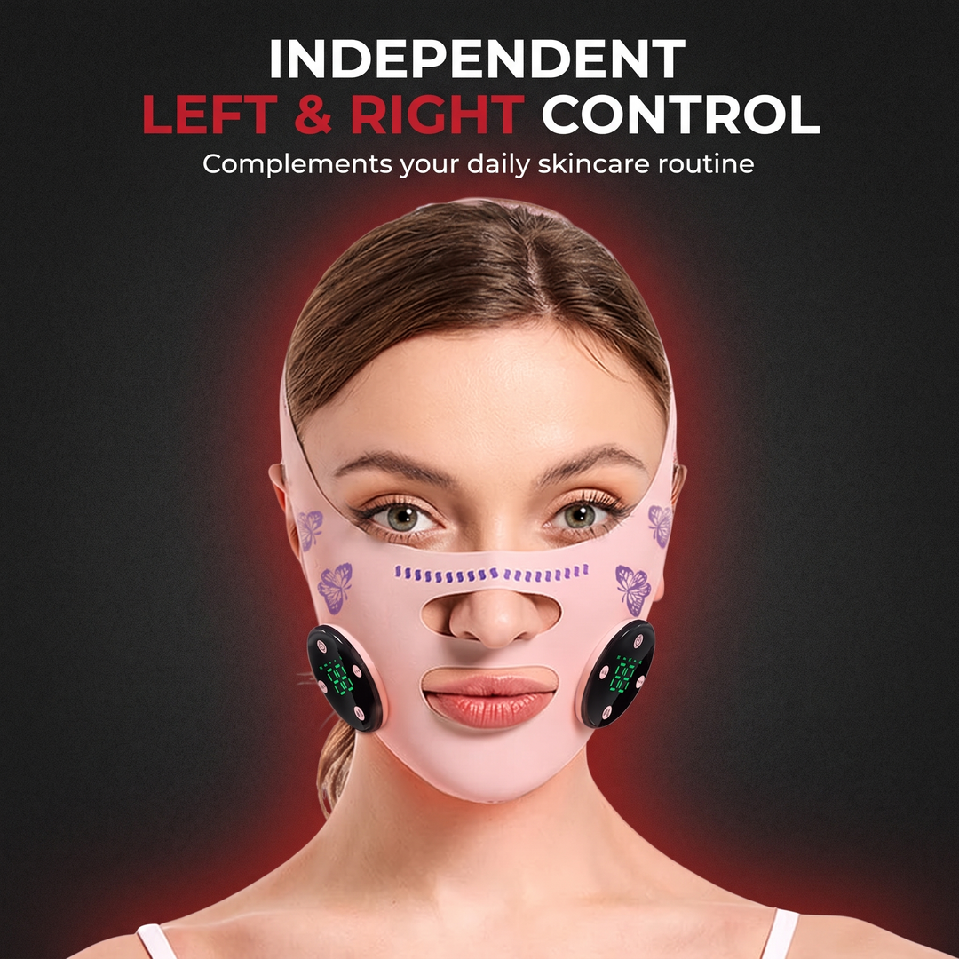 Professional EMS Face Lifting Strap Chin Jaw Contouring Facial Toning Device Portable Skin Firming Face Sculpting Bandage for Daily Skincare Routine
