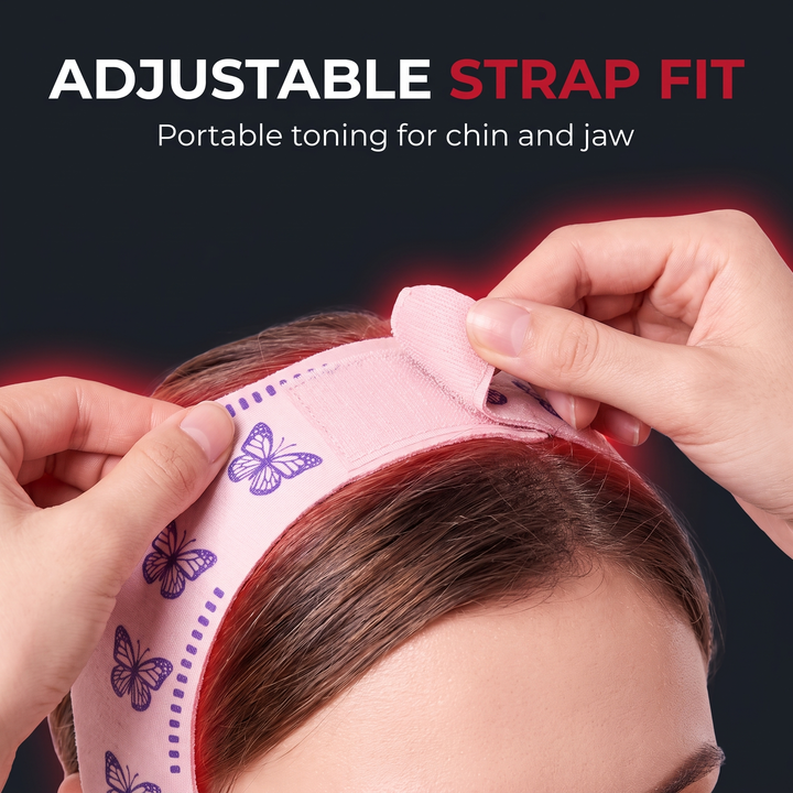 Professional EMS Face Lifting Strap Chin Jaw Contouring Facial Toning Device Portable Skin Firming Face Sculpting Bandage for Daily Skincare Routine