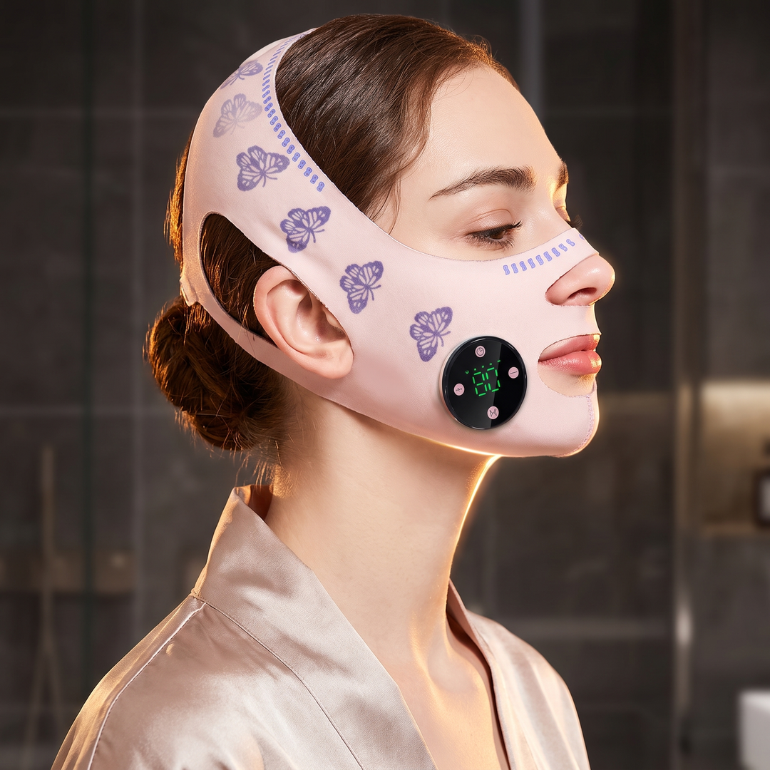 Professional EMS Face Lifting Strap Chin Jaw Contouring Facial Toning Device Portable Skin Firming Face Sculpting Bandage for Daily Skincare Routine