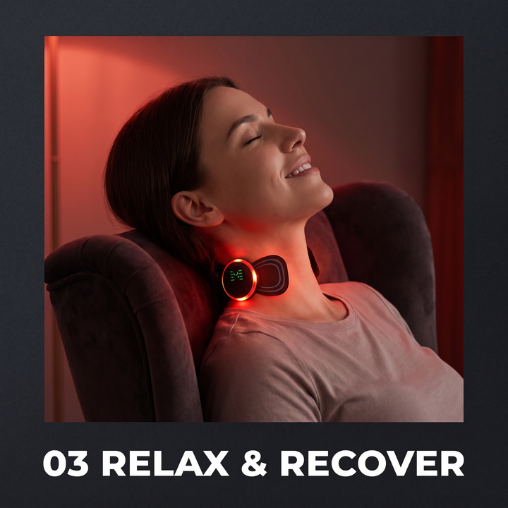 Professional EMS Neck Massager Electric Cervical Massage Patch for Muscle Pain Relief Shoulder Relaxation Portable Neck Stretcher Recovery Device