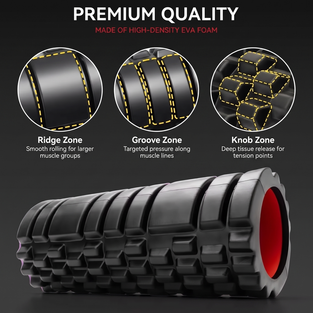 Professional EVA Foam Roller - High-Density EVA Foam Texture Zones