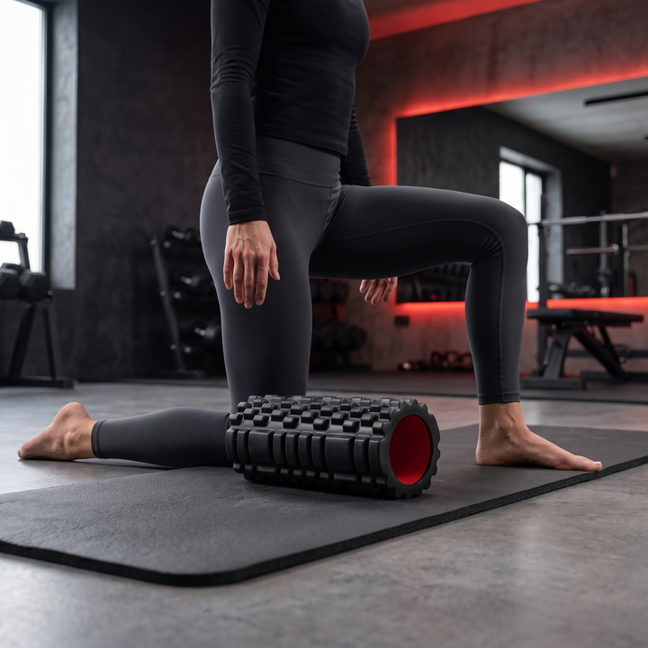 Professional EVA Foam Roller - Home Gym Quad Rolling Lifestyle