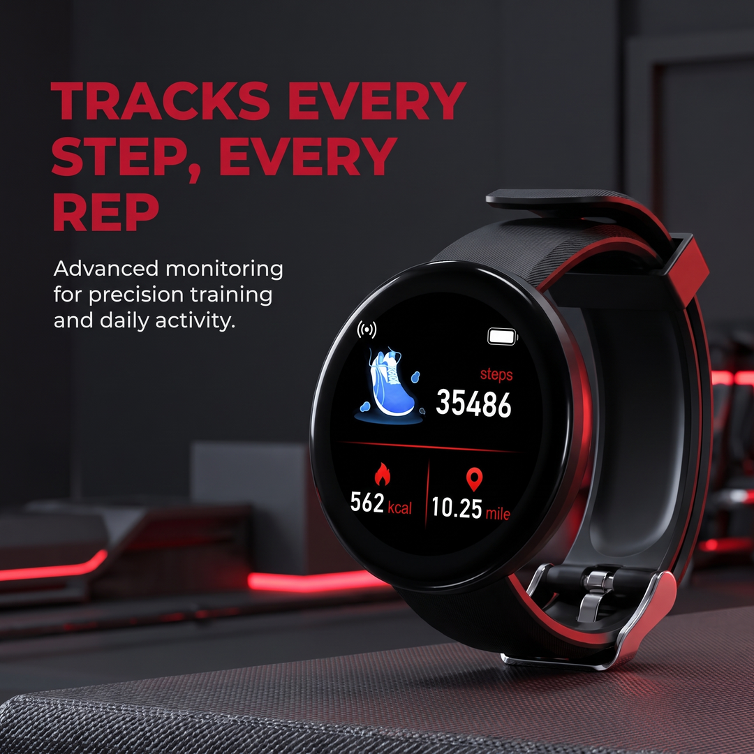 Professional Fitness Smart Watch Activity Tracker Heart Rate Monitor Step Counter Calorie Tracker Sleep Monitor Waterproof Sports Watch for Men Women Home Gym Daily Use