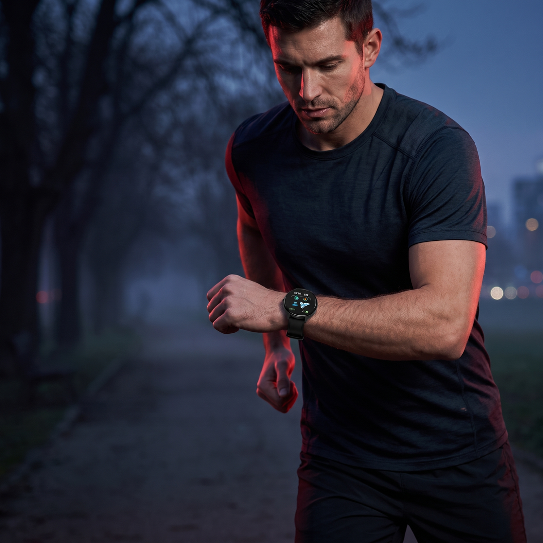 Professional Fitness Smart Watch Activity Tracker Heart Rate Monitor Step Counter Calorie Tracker Sleep Monitor Waterproof Sports Watch for Men Women Home Gym Daily Use