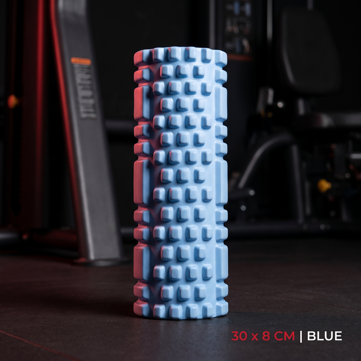Professional Foam Roller - Blue 30x8cm Compact Massage Roller