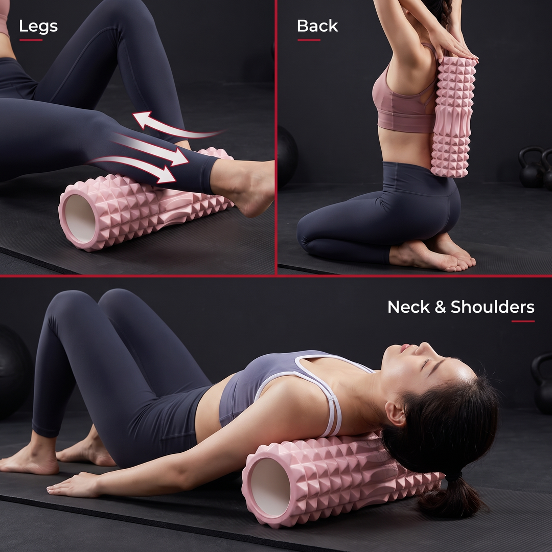 Professional Foam Roller - Legs Back and Neck Usage Guide