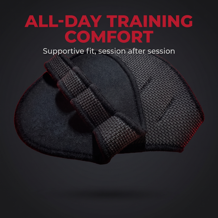 Gym Gloves Half Finger Grip Pads - All-Day Training Comfort Studio Shot