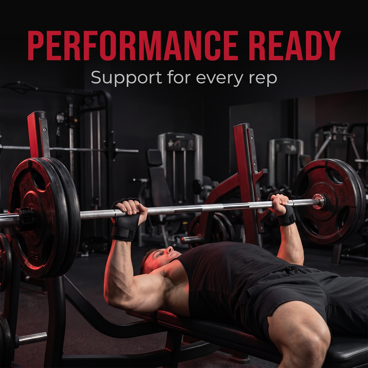 Gym Gloves Half Finger Grip Pads - Bench Press Performance Lifestyle