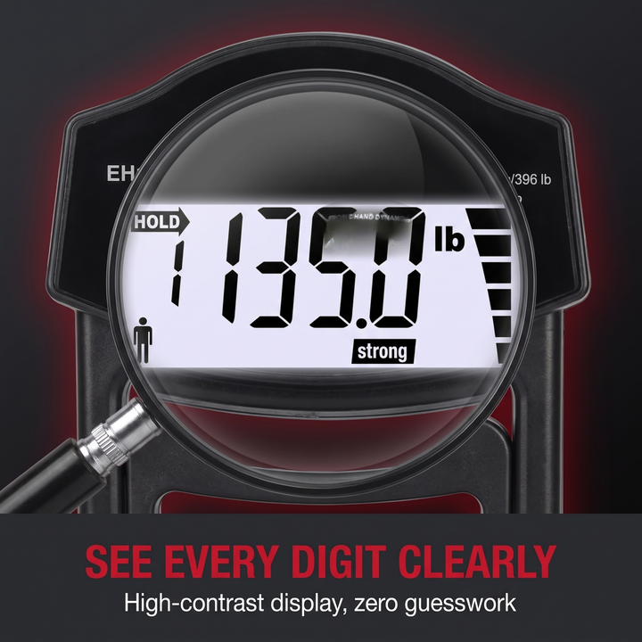 Professional Hand Grip Strength Dynamometer - see every digit clearly