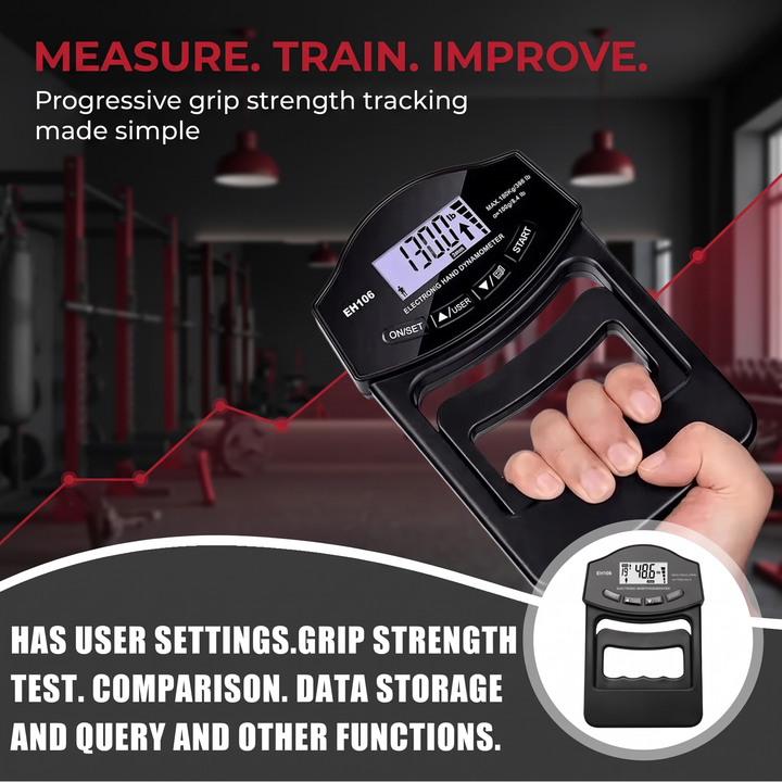 Professional Hand Grip Strength Dynamometer - measure train improve
