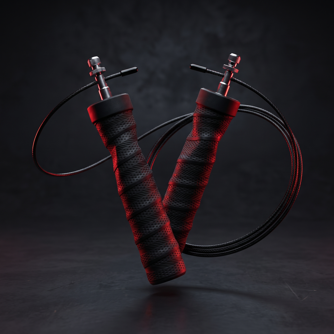 Professional Jump Rope Set Speed Skipping Rope Adjustable Cable with Ball Bearings Anti-Slip Handle Weighted CrossFit Home Gym Cardio Fitness Training - Hero