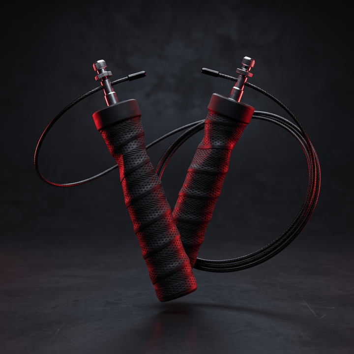 Professional Jump Rope Set Speed Skipping Rope Adjustable Cable with Ball Bearings Anti-Slip Handle Weighted CrossFit Home Gym Cardio Fitness Training - Hero