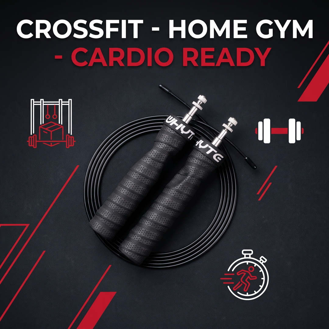 Professional Jump Rope Set Speed Skipping Rope Adjustable Cable with Ball Bearings Anti-Slip Handle Weighted CrossFit Home Gym Cardio Fitness Training - CrossFit Home Gym Cardio Versatility