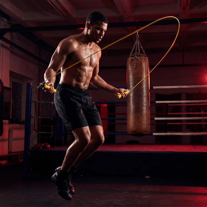 Professional Jump Rope Set Speed Skipping Rope Adjustable Cable with Ball Bearings Anti-Slip Handle Weighted CrossFit Home Gym Cardio Fitness Training - Boxing Gym Warm Up Lifestyle