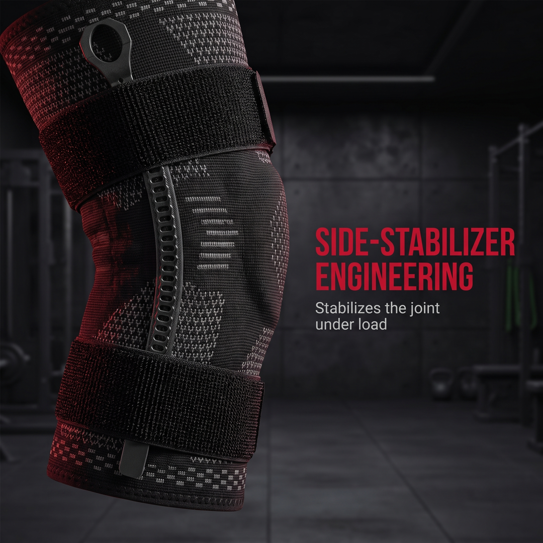 Knee Brace side-stabilizer engineering stabilizes the joint under load